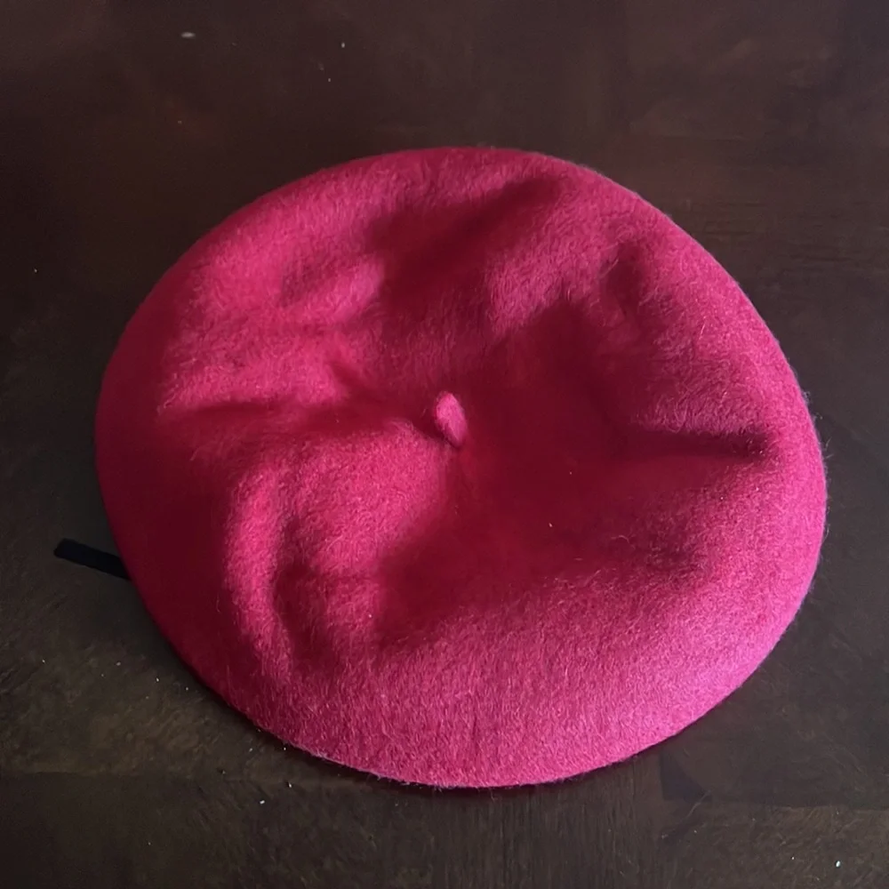 Winter Women red French‎ Beret Hat Adjustable Wool Casual Classic Hats